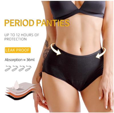 China El alto algodón de las bragas de la ropa interior del período de la subida 4 capas se escapa las bragas menstruales de la prueba en venta