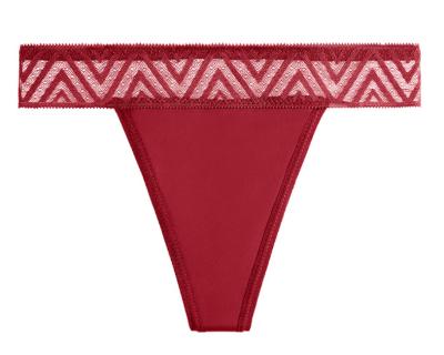 Chine Les sous-vêtements sexy de période de lanière 4 couches de T-ficelle lacent différents types de corps menstruels étanches de Panies culottes de femmes à vendre