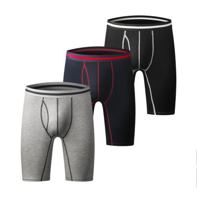 China Athletic Fitness Sportswear Mens Boxer Briefs Underwear Long Leg Compression Running for sale
