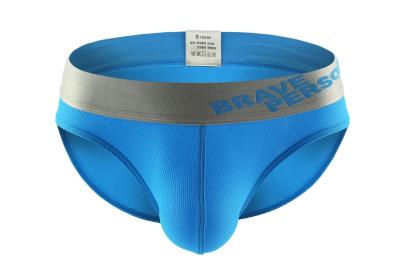 China Escritos de nylon del boxeador de la ropa interior de la moda del deporte del tamaño extra grande atractivo atractivo para hombre azul de las bragas en venta