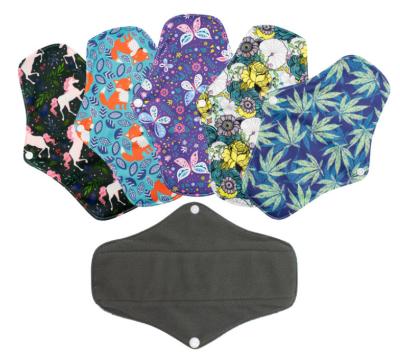 China Washable Organic Reusable Sanitary Pads Safe Heavy Flow Multi Color High Breathability for sale