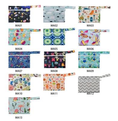 China 15x18cm mini waschbare wiederverwendbare Monatsauflagen Stoff-Taschen-gesundheitlicher Reißverschluss wasserdicht zu verkaufen