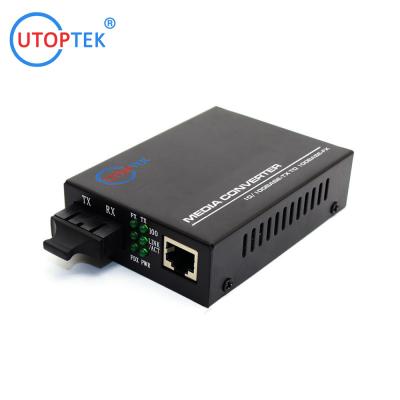 China 10/100 base SMF 120km Dual SC Unmanaged fast Ethernet Fiber Media Converter for CCTV using for sale
