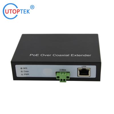 China 10/100Mbps EOC Converter with POE function IP RJ45 Lan over 2wire twisted-pair extender 300m for CCTV IP cameras for sale