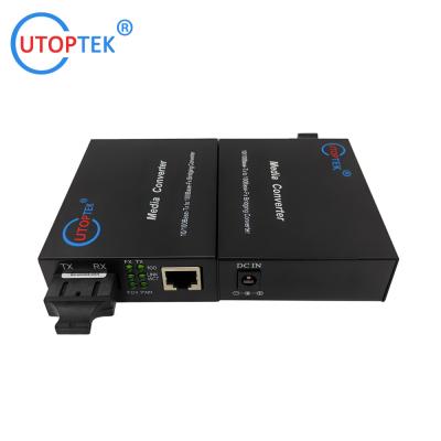 China 10/100Mbps MultiMode dual SC 1310nm 2km Ethernet to Fiber optical Media Converter China factory for sale