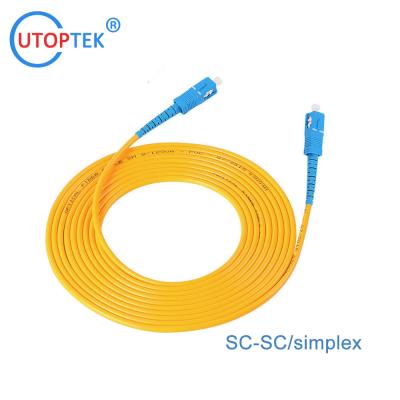 China Simplex SC/FC/ST/LC fiber patch cord 0.9/2.0/3.0mm UPC/APC LSZH1m/2m/3m/5m/10m/50m patch cord cable  customized for sale