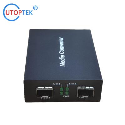 China 10G SFP+ to SFP+ media converter, 10G OEO Converter,10G SM to MM media converter,fiber to fiber media converter for sale