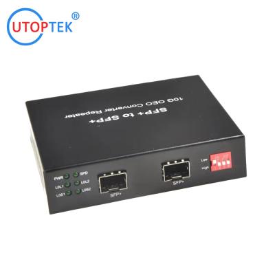 China 10G OEO Converter 10G SFP+ to SFP+ media converter, 10G SM to MM media converter,fiber to fiber media converter for sale