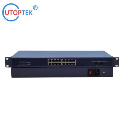 China 10/100/1000Mbps 16port RJ45+2port SFP/SC fiber ethernet media converter switch normal switch for sale