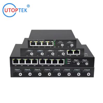 China commercial fast fiber ethernet switch 1/2/4/8/16/24port ethernet network switch for sale