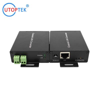 China R-R-JT9-1TP2W Coaxial-LAN Converter EOC Converter IP over 2wire coaxial/twisted pair extender for CCTV IP camera for sale