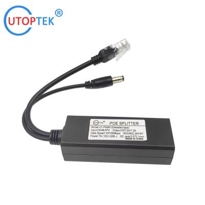China 10/100M 48V to 12V Isolated PoE Splitter Active IEEE802.3af/at for CCTV IP/APs/48V POE Switch for sale