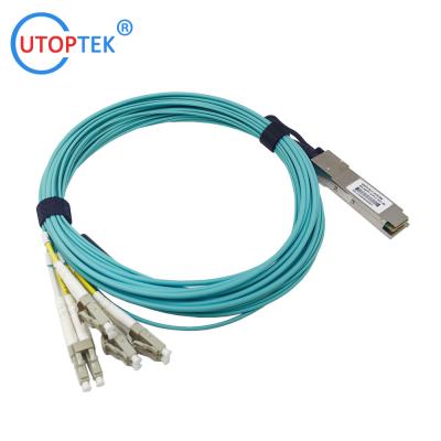 China Cisco QSFP-8LC-AOC5M Compatible 40G QSFP to 8xLC Active Optical Cable 5Meter multimode OM3 AOC Cable for sale