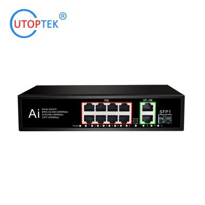 China 10/100/1000M 8POE+2UTP+1SFP IEEE802.3af/at POE Etherent switch for CCTV Network system for sale