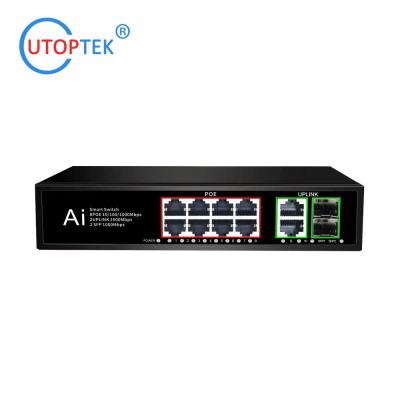 China 10/100/1000M 8POE+2UTP+2SFP IEEE802.3af/at POE Etherent switch for CCTV Network system for sale
