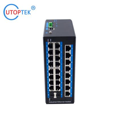 China UT2G24FM-SFP L2 Managed Industrial 2x1000M SFP+24x10/100M RJ45+1xConsole port, DIN Rail,-40 ~+85 ℃ Ethernet Switch for sale