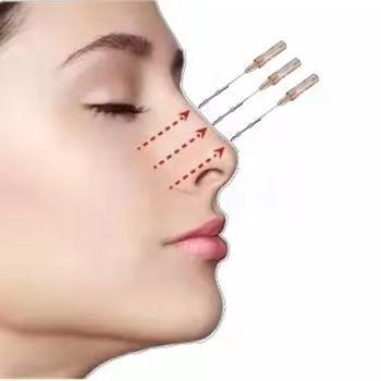 Китай Nose thread good quality nose lifting threads with needle beauty barbed v line lift pdo nose thread 19g 21G 38mm 50mm продается