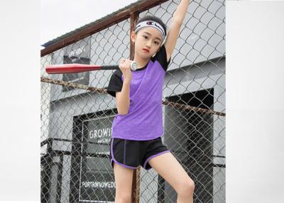 China ODM Service Flatlock Stitching Kids Sports Clothing Polyester Spandex T Shirts for sale