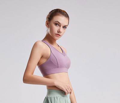 China La tela suave X ata con correa deportes para mujer traseros que el sujetador rellenó la humedad wicking en venta
