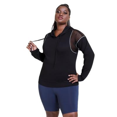 China OEM 200g Women'S Plus Size Yoga Wear sexy long Sleeve Workout Hoodie for sale