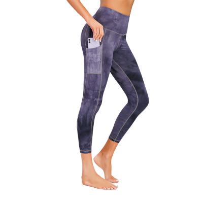 China Customized logo Ash purple Womens Yoga Leggings 7/8 Workout Pants for sale