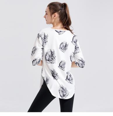 中国 XS-5XLの女性の3枚の4枚の袖のTシャツ/ゆったりした試しのワイシャツ 販売のため