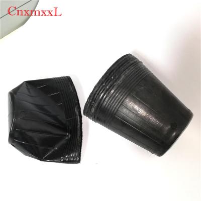 China Black Soft Flexible PE Coated Plastic Nursery Pot 1 Gallon Round Flower Pot for sale