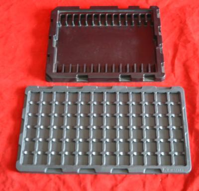 中国 antistatic black ESD tray for electronic components PCB 販売のため