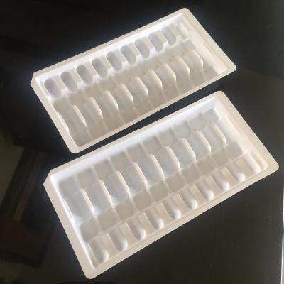 China Transparent Plastic Ampoule Tray Disposable Medical 10ml Vial Box Blister Packs For Tablets for sale