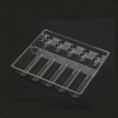 China Transparent Thermoformed 5pcs Blister Plastic Ampoule Tray For Shipping for sale