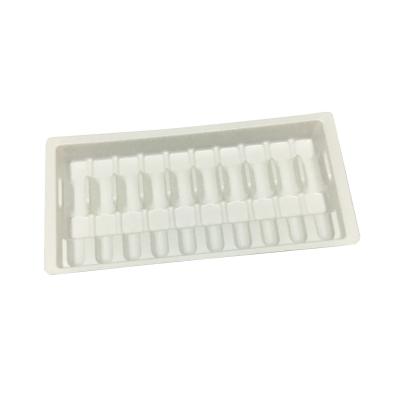 China Transparent 0.55mm Thick Plastic Blister Packaging 10ml Vial Holder Tray for sale