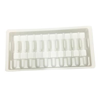 China Custom Vacuum Formed Plastic Ampoule Tray Medicine Bottle Blister Packaging 10ml plastic vial tray for sale