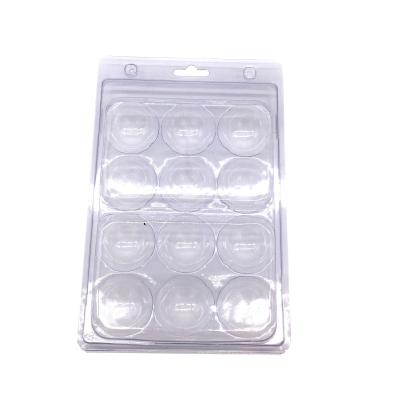 China PETG 6 Cells Golf Ball Plastic Blister Tray PVC Clamshell Blister Box for sale
