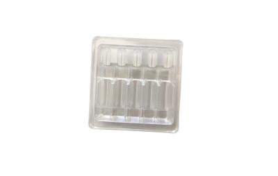 中国 10ml 5pcs Transparent Ampoule PVC Blister Tray Packaging For Water Needle 販売のため
