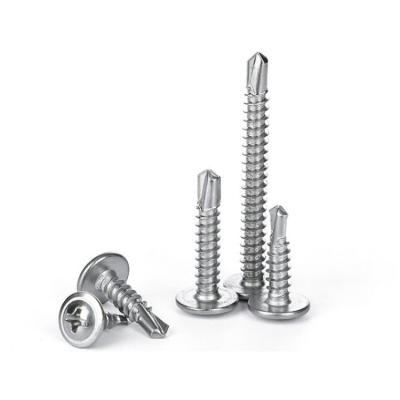 China SUS304 Modified Truss Wafer Head Tek Roofing Self Drilling Screws for Sheet Metal Tapping Screws for sale