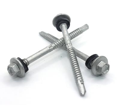 China Metric Zinc-aluminum Coated Hex Flange Self Drilling Screws for OEM Customized Service for sale