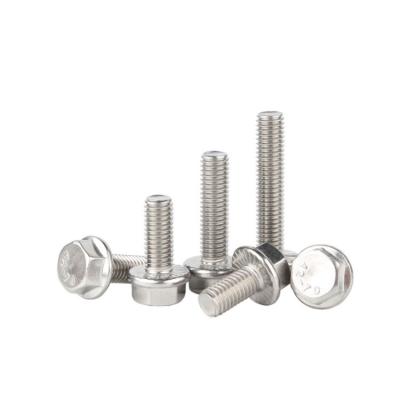 China Stainless Steel DIN6921 Serrated Flange Bolts with Plain Finish and 100% Inspection for sale