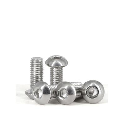 China SUS304 Stainless Steel Hex Socket Button Head Cap Screws with INCH Measurement System for sale