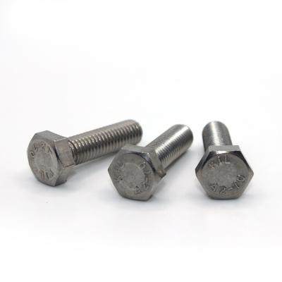 China Stainless Steel Hex Bolts DIN 933 SS304 Passivated Finish ISO4017 DIN933 M3 M4 M5 M6 M8 for sale