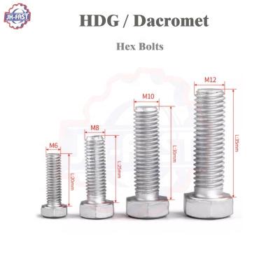 China OEM/ODM Hex Head Bolts with Galvanized/HDG/Black/Blue Zinc Plated Finish and M8 M10 M12 Threads for sale