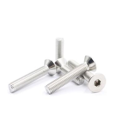 China Flat Head Hex Socket Screws DIN 7991 Stainless Steel 18-8 with ISO9001 2015 Certificate for sale