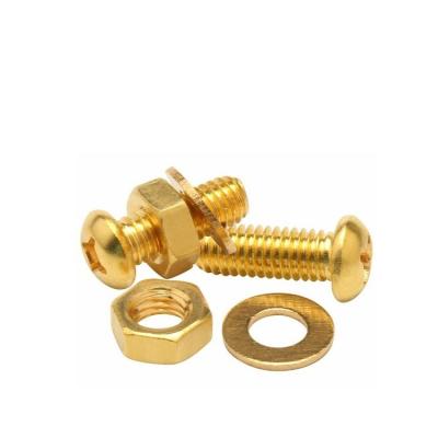 China Brass Phillips Pan Head Machine Screws M3 M4 M5 M6 M8 ISO Standard 12mm 16mm Lengths for sale