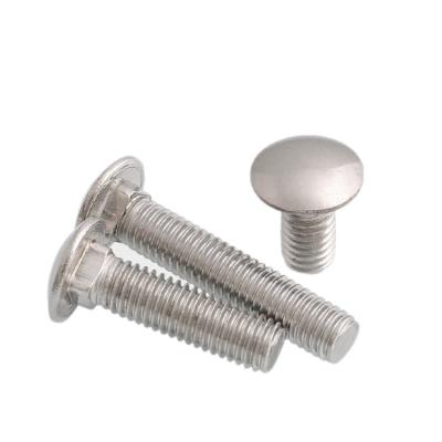 China SS304 Stainless Steel M3 M4 M5 M6 M8 M10 Carriage Bolts with ISO9001 2015 Certificate for sale