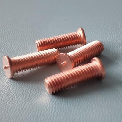 中国 M5x16アークのスタッド溶接の等級4.8の糸のボルトは鋼鉄銅のめっきされたスタッドを製粉する 販売のため