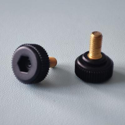 China Grade 4.8 8.8 10.9 12.9 Hand Tighten Screw brass PA66 M4 Knurled Thumb Screw for sale