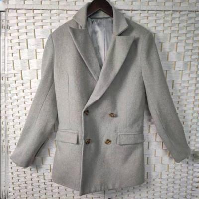 China Soft Women's Casual Blazers , Double - Breasted Ladies Wool Blazer Jackets for sale