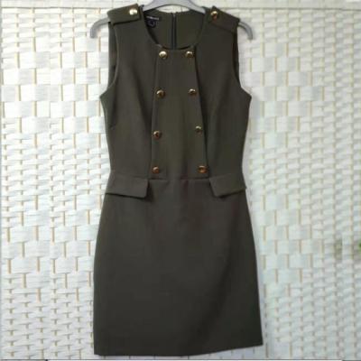 China Plain Style Ladies Elegant Dresses , Flap Zipped Sleeveless Long Vest Coat for sale