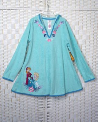 China Hooded Sustainable Children's Clothing , Machine Embroidered Girls Night Robe for sale