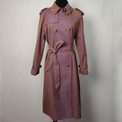 China Gradually Changing Color Long Trench Coat Double - Breasted Windbreaker for sale