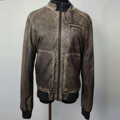 China Retro Ladies Short Leather Jacket / Coat Custom Service Acceptable for sale